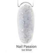 Nail Passion, Камуфлирующая база с поталью - Ice Silver (10 мл)