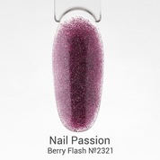 Nail Passion, Светоотражающий гель-лак - Berry Flash №2321 (10 мл)
