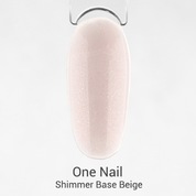 OneNail, Shimmer Base Beige - Камуфлирующая база с шиммером (15 ml.)