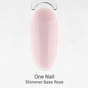OneNail, Shimmer Base Rose - Камуфлирующая база с шиммером (15 ml.)