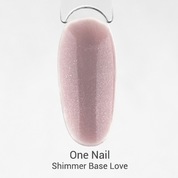 OneNail, Shimmer Base Love - Камуфлирующая база с шиммером (15 ml.)