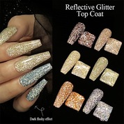Born Pretty, Reflective Glitter Top Coat - Топ для гель-лака (арт. 52483, 7 мл)