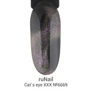 ruNail, Cat`s eye XXX - Гель-лак магнитный хамелеон №6669 (6 мл)