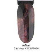 ruNail, Cat`s eye XXX - Гель-лак магнитный хамелеон №6666 (6 мл)