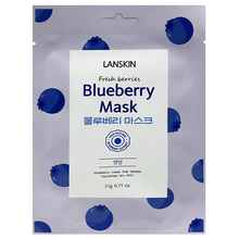 Lan Skin, Fresh Berries Blueberry Mask - Тканевая маска с голубикой