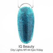 IQ Beauty, Каучуковый гель-лак с кальцием - City Lights №144 Epic friday (10 мл)