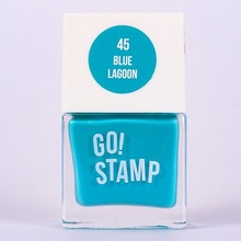 Go Stamp, Лак для стемпинга Blue Lagoon 45 (11 мл)