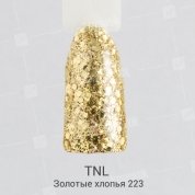 TNL, Гель-лак №223 - Золотые хлопья (10 мл.)