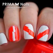 PrimaNails, Трафарет для дизайна ногтей - Волны и молнии