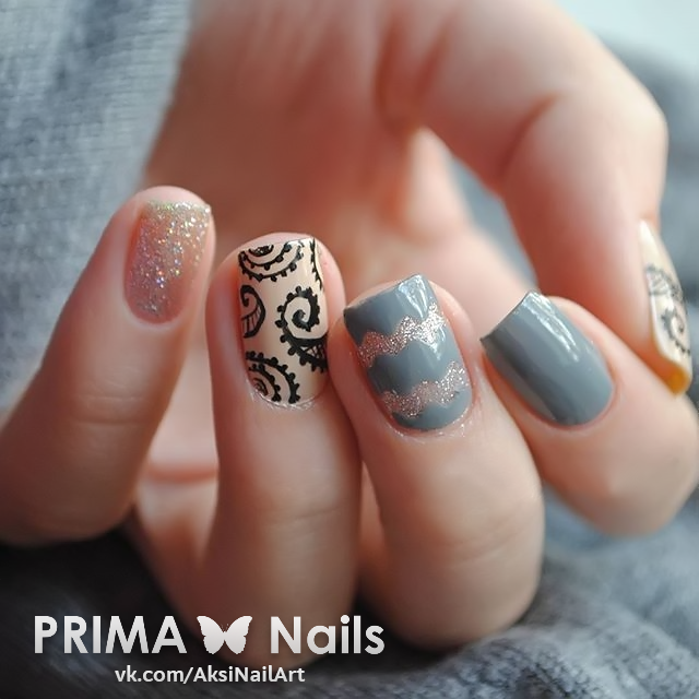 PrimaNails, Трафарет для дизайна ногтей - Зигзаги