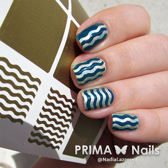 PrimaNails, Трафарет для дизайна ногтей - Морской микс