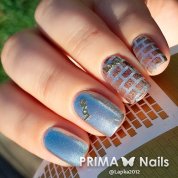 PrimaNails, Трафарет для дизайна ногтей - Принт Кирпичики 1
