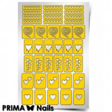 PrimaNails, Трафарет для дизайна ногтей - Сердечки