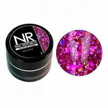 Nail Republic, Disco Shine - Гелевая краска с крупными шестигранниками №8 (7 мл)