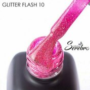 Serebro, Гель-лак светоотражающий «Glitter flash» №10 (11 мл)