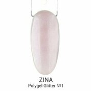 Zina, Polygel Glitter - Полигель №1 (15 г)
