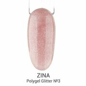 Zina, Polygel Glitter - Полигель №3 (15 г)