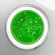 Patrisa Nail, Tropic gel Green Apple - Гель для дизайна c белыми шестигранниками (5 гр.)