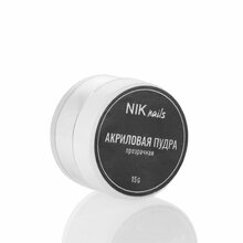 NIK nails, Акриловая пудра прозрачная (15 g)