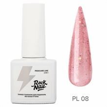 RockNail, Однофазный гель-лак для педикюра Pedicure Line №08 Nails Hair Hips Heels (6 мл)