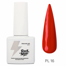 RockNail, Однофазный гель-лак для педикюра Pedicure Line №16 Red Converse (6 мл)