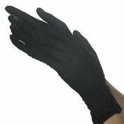 Benovy, Перчатки нитриловые текстурированные на пальцах черные BS (M, 100 шт)