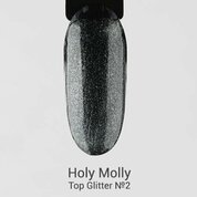 Holy Molly, Top Glitter - Топ без липкого слоя с блестками №2 (15 мл)
