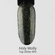 Holy Molly, Top Glitter - Топ без липкого слоя с блестками №3 (15 мл)