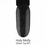 Holy Molly, Top Glitter - Топ без липкого слоя с блестками №1 (15 мл)