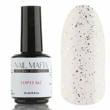 Nail Mafia, Flake top potal - Топ с липким слоем с поталью Gold (15 мл)