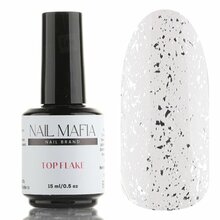 Nail Mafia, Flake top potal - Топ с липким слоем с поталью Silver (15 мл)