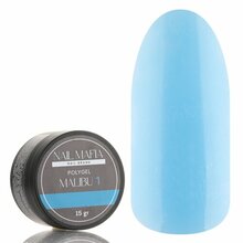 Nail Mafia, Polygel - Полигель флуоресцентный Malibu №1 (голубой, 15 г)