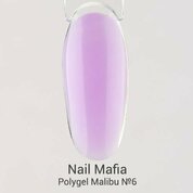 Nail Mafia, Polygel - Полигель флуоресцентный Malibu №6 (сиреневый, 15 г)