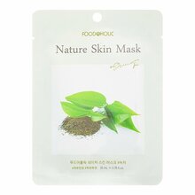FoodaHolic, Nature Skin Mask Green Tea - Тканевая маска для лица с экстрактом зеленого чая