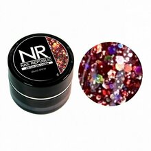 Nail Republic, Disco Shine - Гелевая краска с крупными шестигранниками №6 (7 мл)