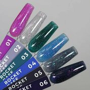 NIK nails, Rocket Rubber Base - Цветная светоотражающая база №04 (15 g)