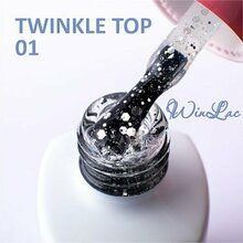 WinLac, Twinkle top - Топ с глиттером без липкого слоя №01 (5 мл)