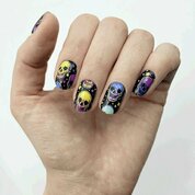 Provocative nails, Пленки для маникюра - Neon skull