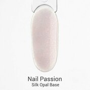 Nail Passion, Silk Opal - Камуфлирующая каучуковая база с блестками (без кисти, 50 мл)