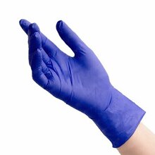 Benovy, Перчатки нитриловые текстурированные на пальцах фиолетово-голубые MYS (S, 100 шт.)