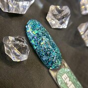 Patrisa Nail, Diamond Gel Emerald - Гель для дизайна с глиттером (5 гр)