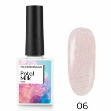 TNL, Potal Milk - Цветная база со светоотражающей поталью №6 “Светло-розовый” (10 мл)