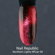 Nail Republic, Гель-лак кошачий глаз - Northern Lights №Cat-90 (10 мл)