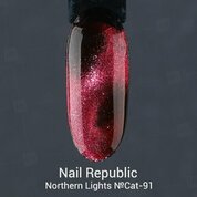 Nail Republic, Гель-лак кошачий глаз - Northern Lights №Cat-91 (10 мл)