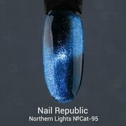 Nail Republic, Гель-лак кошачий глаз - Northern Lights №Cat-95 (10 мл)