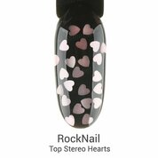 Rocknail, Топ с глиттером без липкого слоя - Stereo Hearts (10 мл)