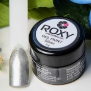 ROXY Nail Collection, Гель-краска с липким слоем - Серебряная (5 гр.)