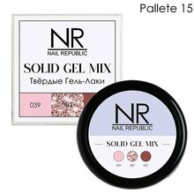 Nail Republic, Solid Gel Mix - Твердые гель-лаки Pallete №15 (039,387,057) 3х5 г