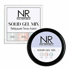 Nail Republic, Solid Gel Mix - Твердые гель-лаки Pallete №19 (pearl print 10,12,15) 3х5 г