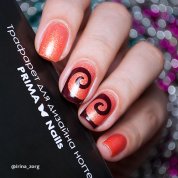 PrimaNails, Трафарет для дизайна ногтей - Спирали Фантазия